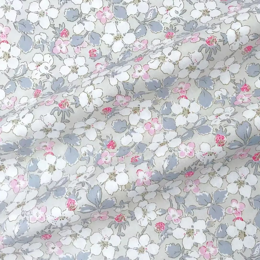Home Textiles Discount - 160x50cm Plaid Floral Twill Cotton Fabric