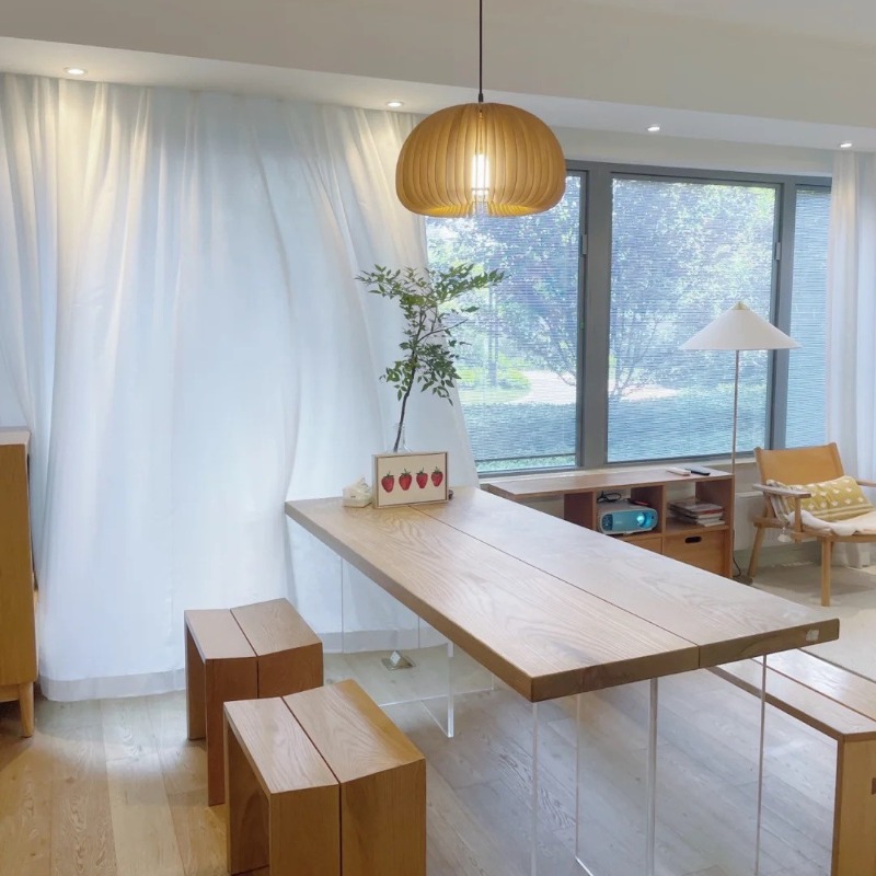 Nordic Solid Wood Acrylic Floa - Home & Hotel Textiles Private Limited recensione e prezzo