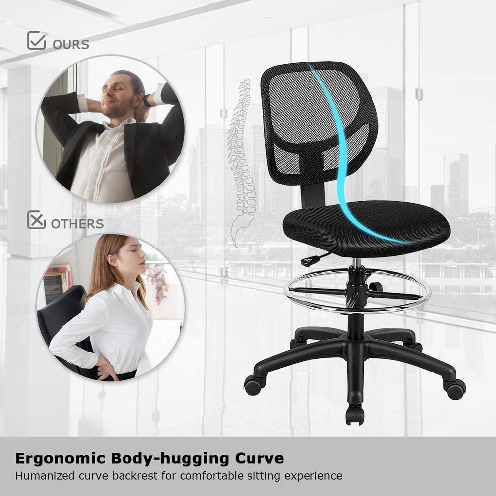 Ergonomic Black Mesh Swivel Of - Home & Hotel Textiles Private Limited recensione e prezzo