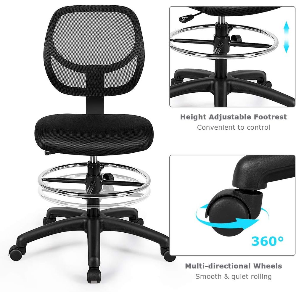 Ergonomic Black Mesh Swivel Of - Home & Hotel Textiles Private Limited recensione e prezzo