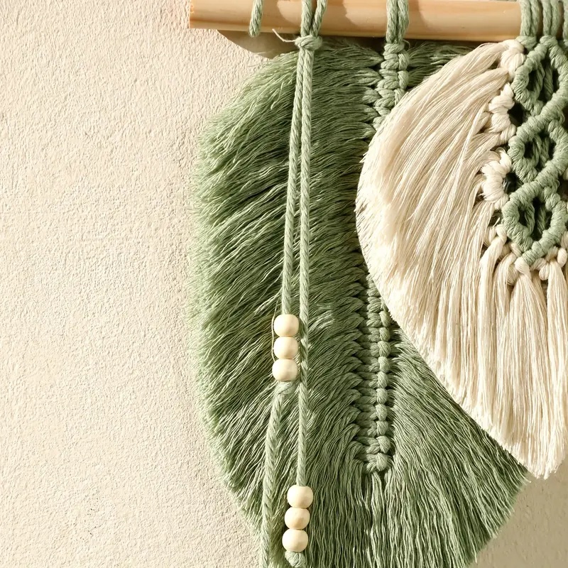 Handmade Macrame Leaf Wall Han - Home Textiles Discount recensione e prezzo