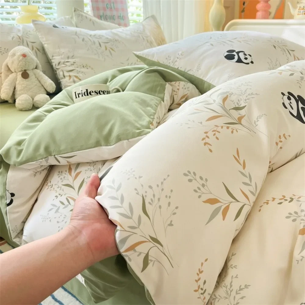 4pcs/set Plant Floral Print Se - Home Textiles Discount recensione e prezzo