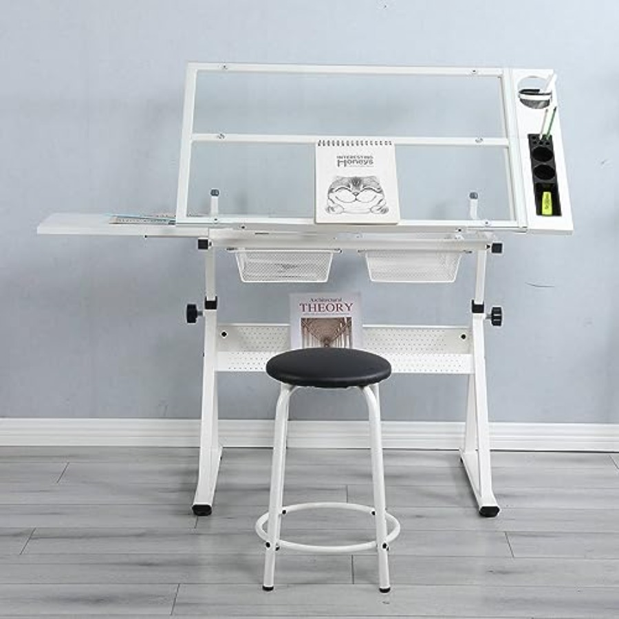 Drafting Table with Stool Mode - Home & Hotel Textiles Private Limited recensione e prezzo