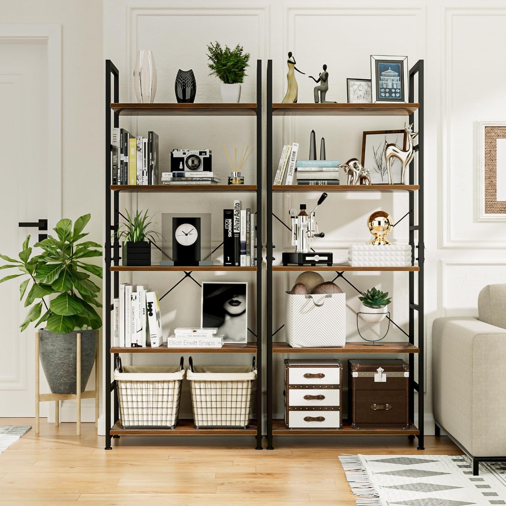 5 Tier Tall Bookshelf, Modern  - Home & Hotel Textiles Private Limited recensione e prezzo