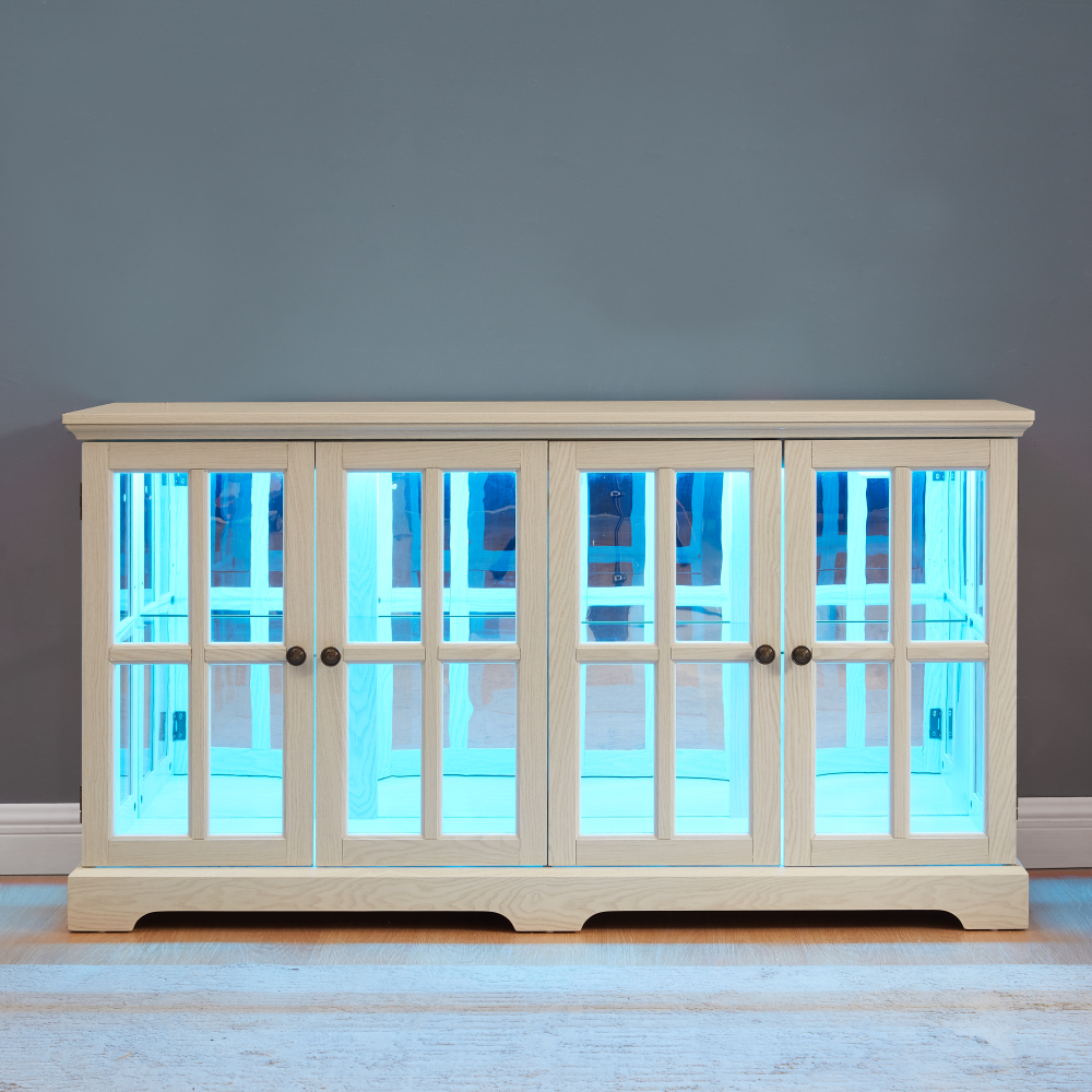 LED Curio Display Cabinet Vint - Home & Hotel Textiles Private Limited recensione e prezzo