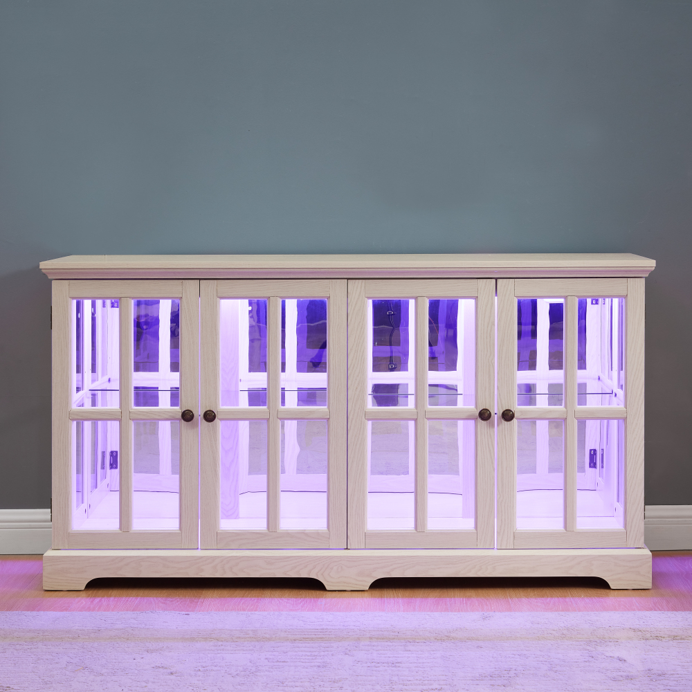 LED Curio Display Cabinet Vint - Home & Hotel Textiles Private Limited recensione e prezzo