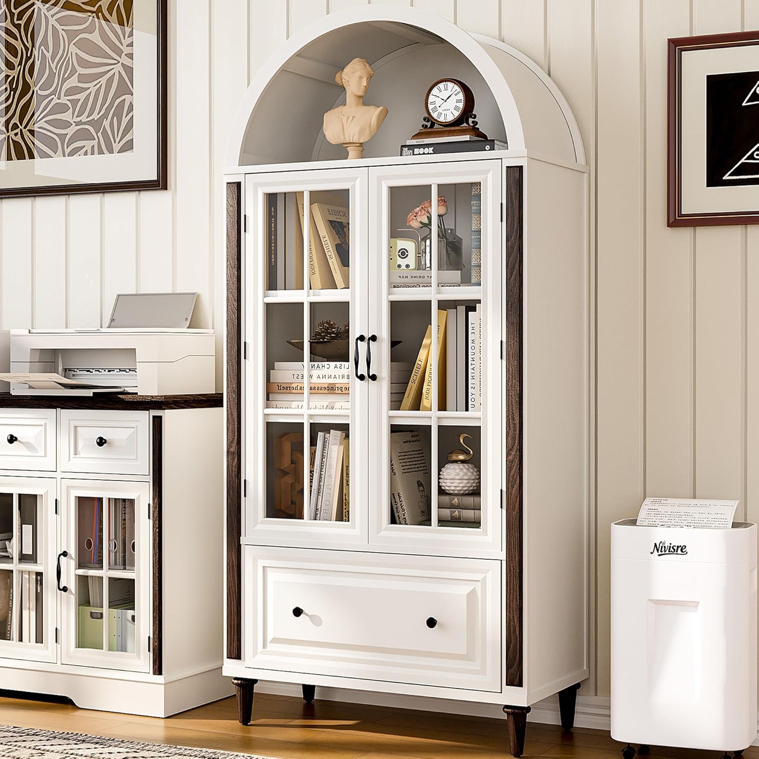 71” Handcrafted Arched Bookcas - Home & Hotel Textiles Private Limited recensione e prezzo
