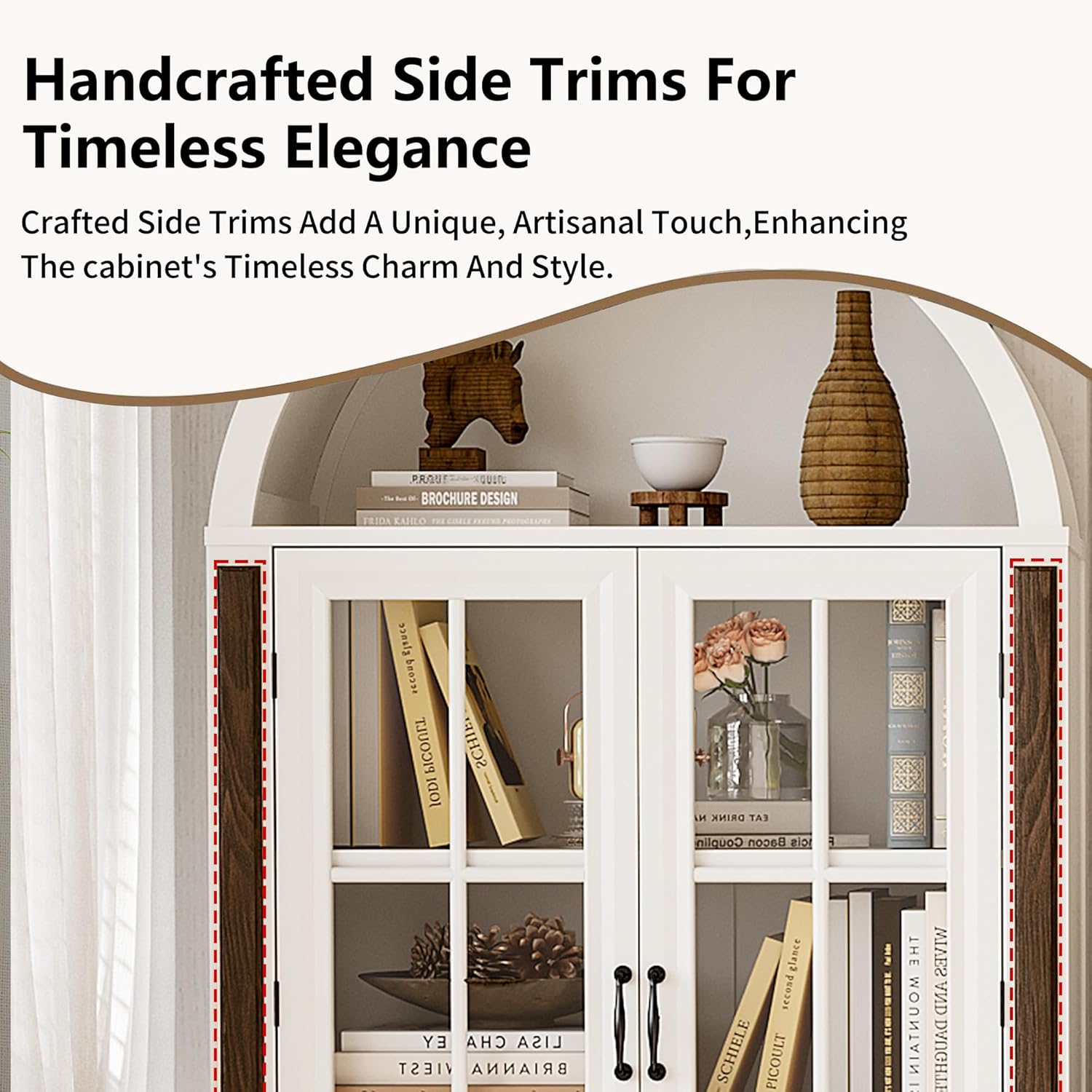 71” Handcrafted Arched Bookcas - Home & Hotel Textiles Private Limited recensione e prezzo