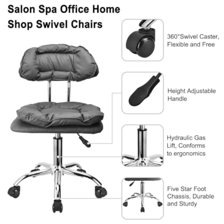 Rolling Stool Backrest Thick S - Home & Hotel Textiles Private Limited recensione e prezzo