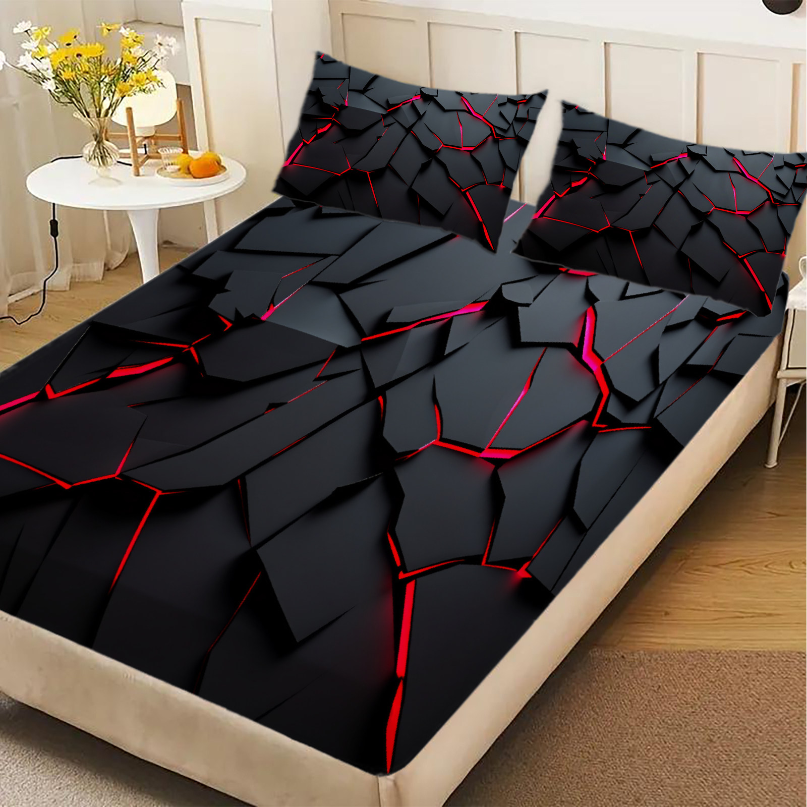 3Pcs Lightning Glow Fitted She - Home Textiles Discount recensione e prezzo